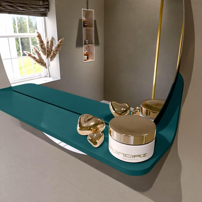 Mondiaz SPOT Badkamerspiegel - rond 50cm - spiegelplanchet - kleur Smag