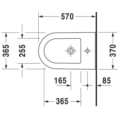 Duravit Darling New staand bidet 57x36.5cm wit