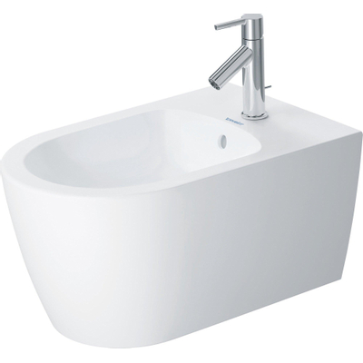 Duravit ME by Starck wandbidet 37x57cm met kraangat met overloop mat wit