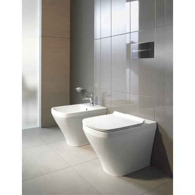 Duravit DuraStyle staand bidet back to wall 37x57cm met overloop met kraangat wit