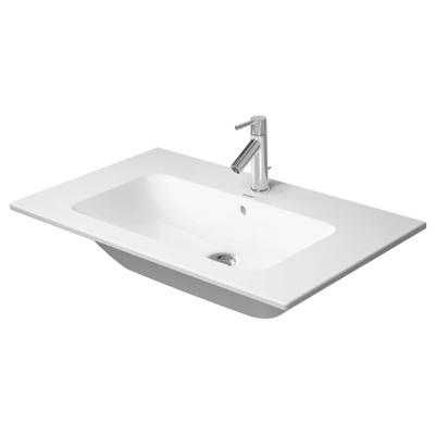 Duravit ME by Starck meubelwastafel 83x49cm met 1 kraangat met overloop met wondergliss wit