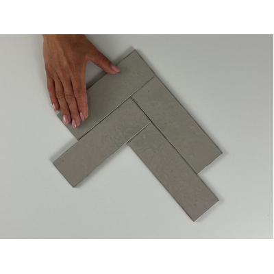 Equipe Cerámicas Kalma wandtegel - 6x18.6cm - Morchella glans (grijs)