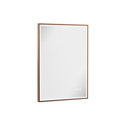 Crosswater MPRO spiegel met verlichting - 70x50cm - LED - verticaal/horizontaal - geborsteld brons