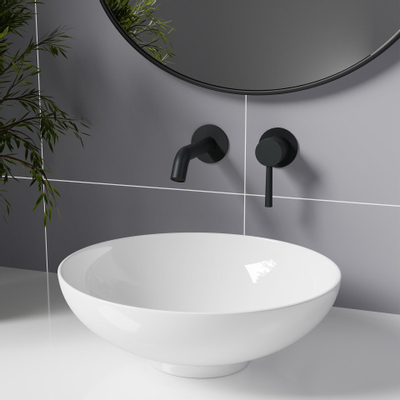 Fortifura Calvi Wastafelkraan - inbouw - met inbouwdeel - zwart mat - OUTLET UDEN