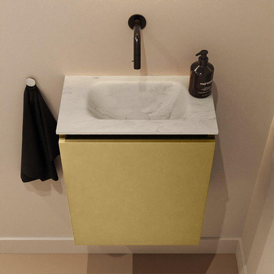 MONDIAZ TURE-DLUX 40cm toiletmeubel Oro. EDEN wastafel Opalo positie midden. Zonder kraangat.