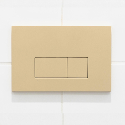 QeramiQ Push Bedieningsplaat - voor Geberit UP320 inbouwreservoir - dualflush - rechthoekige knoppen - kunststof beige OUTLETSTORE