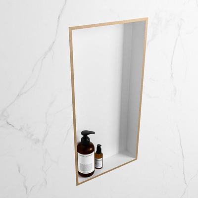 MONDIAZ EASY Nis - 59.5x29.5cm - geschikt voor in- of opbouw - 1 vak - kleur Oro | Talc