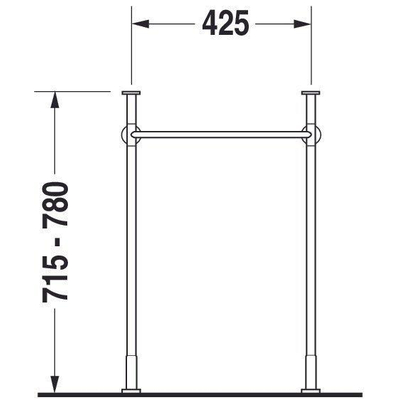 Duravit Vero onderstel voor wastafel 045450 chroom