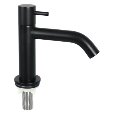 Differnz Hura fonteinset - 38.5x18.5x9cm - Rechthoek - 1 kraangat - Zwart mat gebogen kraan - Keramiek Wit