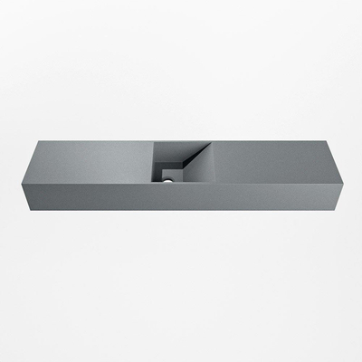 Mondiaz TYNE Fontein - 100x23x12cm - wasbak midden - zonder kraangaten - solid surface - Plata