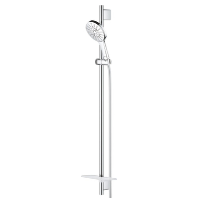 GROHE Rainshower SmartActive 130 Glijstangset - 90 cm - ronde handdouche - 3 straalsoorten - gladde handdouche - met zeepschaal - chroom