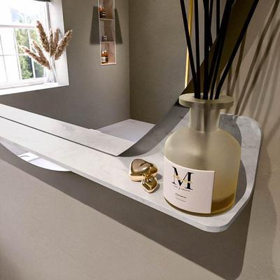 Mondiaz SPOT Badkamerspiegel - rond 120cm - spiegelplanchet - kleur Opalo