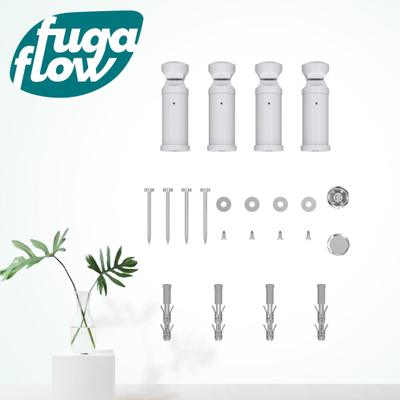 FugaFlow Eccelente Acces ophangset set van 4 inclusief bevestingsmaterialen wit