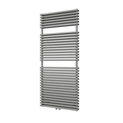 Plieger Florian Nxt M designradiator dubbel horizontaal met middenaansluiting 1406x600mm 1153W parelgrijs (pearl grey)