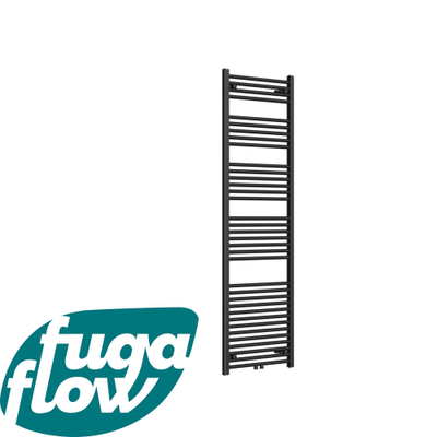 FugaFlow Eccelente Acces badkamer radiator 60x180cm recht middenaansluiting 879watt mat zwart