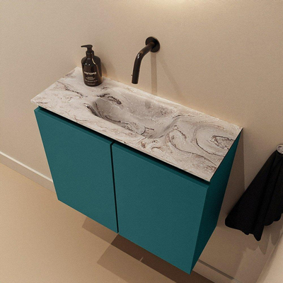 MONDIAZ TURE-DLUX 60cm toiletmeubel Smag. EDEN wastafel Glace positie midden. Zonder kraangat.