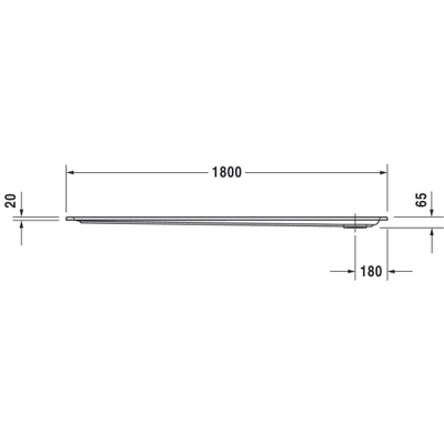 Duravit Starck slimline douchebak 180x90x2cm antislip wit