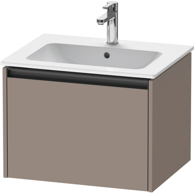 Duravit Ketho 2 wastafelonderbouwkast met 1 lade 61x48x44cm met greep antraciet basalt mat