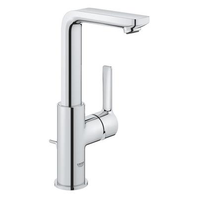 GROHE Lineare New waterbesparende wastafelkraan L-size met waste met draaibare gegoten uitloop chroom