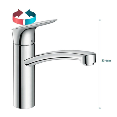 Hansgrohe Logis keukenkraan 160 coolstart ecoclick chroom