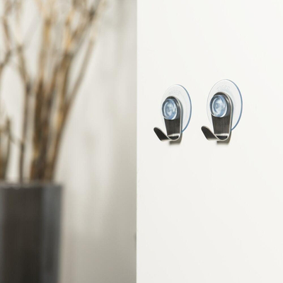 Tiger Haak Simply RVS geborsteld (2 stuks) 3.9x6x2.7cm