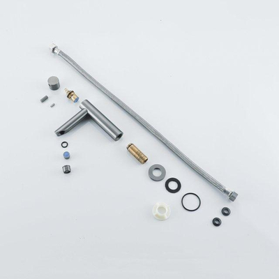 QeramiQ Fuente fonteinset - 38x24cm - 1 kraangat - keramiek - fonteinkraan gunmetal - glans wit