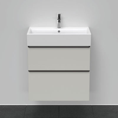 Duravit D-Neo wastafelonderkast 68.4x62.5x44.2cm 1 lade Betongrijs Mat