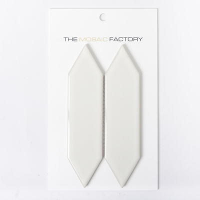 SAMPLE The Mosaic Factory Paris Picket mozaïektegel 4.8x19.5x.6.5cm wandtegel voor binnen en buiten Glans Wit