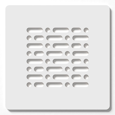 ZEZA Grade douchebakrooster - 13x13cm - Wit