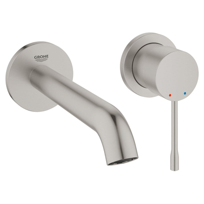 GROHE Essence New Wastafelkraan Inbouw - uitloop 18.3cm - M-size - met inbouwdeel - supersteel
