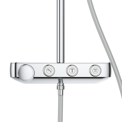 GROHE Euphoria smartcontrol Regendoucheset Opbouw - hoofddouche vierkant 31cm - handdouche staaf - chroom OUTLETSTORE