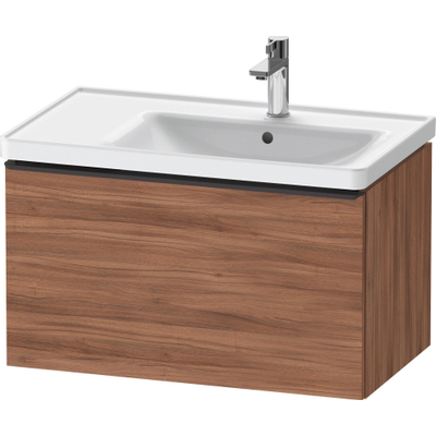 Duravit D-Neo wastafelonderkast 78.4x44x45.2cm 1 lade met softclose Noten Mat