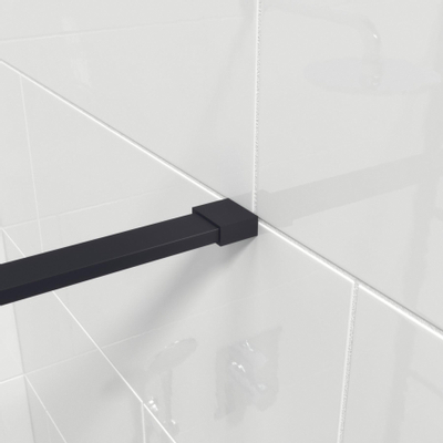 Saniclass Bellini Inloopdouche - 110x200cm - windows frame buitenzijde - anti kalk - mat zwart