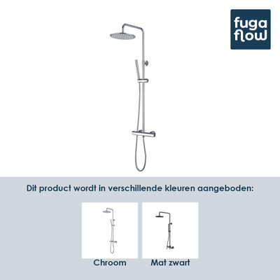 FugaFlow Venteira – Regendoucheset – Douche – Thermostaatkraan - Chroom