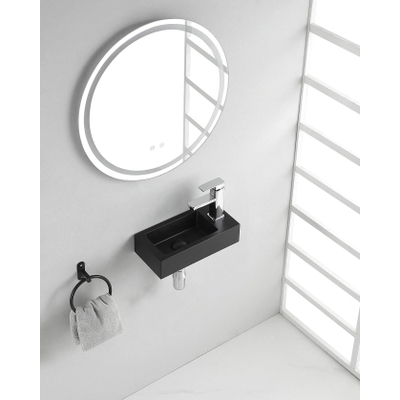 Wiesbaden Rhea mini fontein rechts 36,5 x 18 x 9 cm quartz TWEEDEKANS