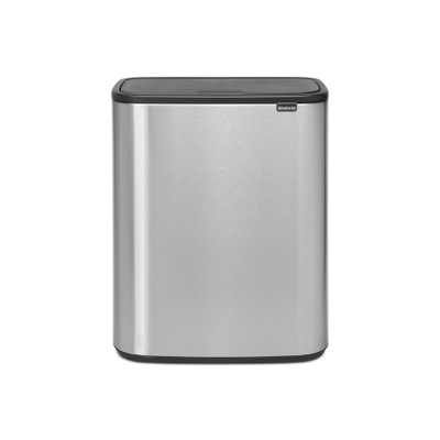 Brabantia Bo Touch Bin Afvalemmer - 60 liter - kunststof binnenemmer - matt steel fingerprint proof