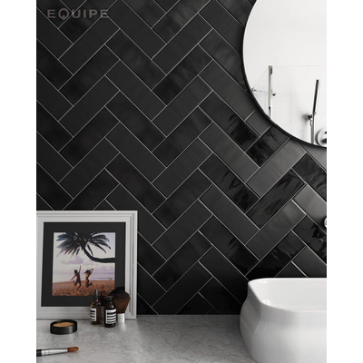 Equipe Cerámicas Premium Countri Voor wandtegel - 20x6.5cm - 8mm - Antraciet