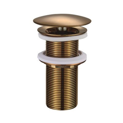 Wiesbaden Caral open afvoerplug verlengd 5/4" geborsteld brons koper