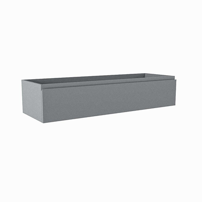Mondiaz FOGE wastafelonderkast - 120x41x25cm - 1 lade - uitsparing midden - softclose - Plata