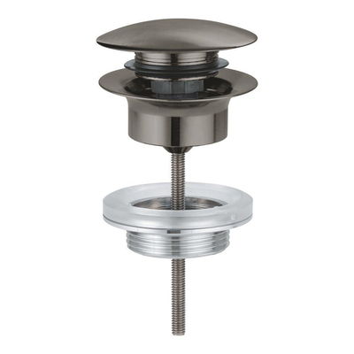 GROHE afvoergarnituur push open brushed hard graphite