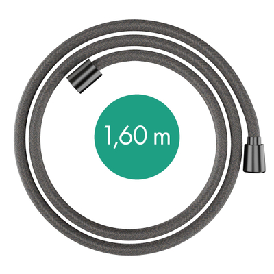 HansgroheDesignflexdoucheslang textiel160cmbrushed black chrome