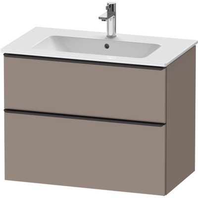 Duravit D-Neo wastafelonderkast 81x62.5x46.2cm 1 lade Basalt Mat