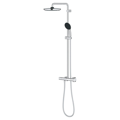 Grohe Vitalio Start 250 douchesysteem thermostatisch hoofddouche 1 straalsoort en handdouche 2 straalsoorten chroom