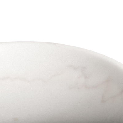 Saniclass Pesca Arino waskom 42x42x14cm rond marmer wit TWEEDEKANS