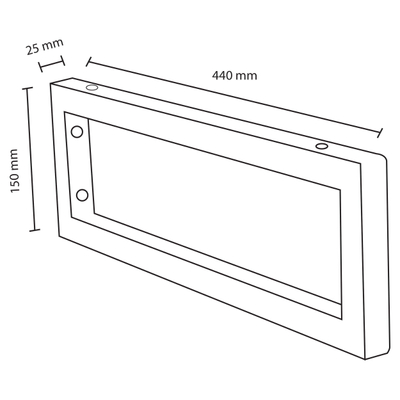 Differnz Ophangbeugel Voor wastafel 44 x 15 cm chroom