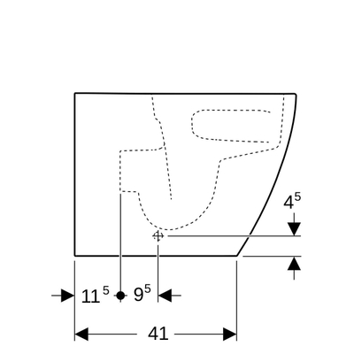 GeberitiCongeberit icon staande wc diepspoel, back-to-wall, turboflushWit