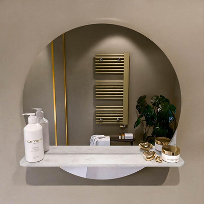 Mondiaz SPOT Badkamerspiegel - rond 60cm - spiegelplanchet - kleur Opalo