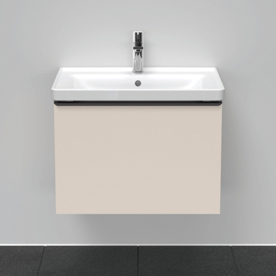 Duravit D-Neo wastafelonderkast 63.4x44x45.2cm 1 lade met softclose Taupe Mat