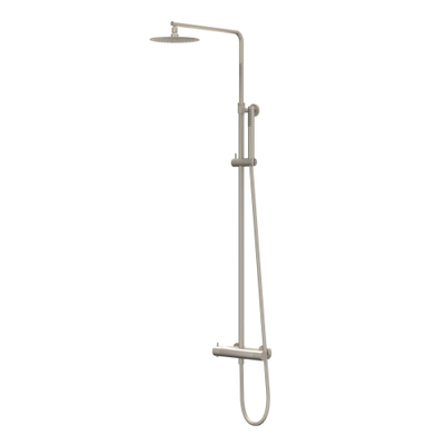 IVY Bond Regendoucheset - opbouw - 25cm medium hoofddouche - staafmodel handouche Geborsteld nickel PVD