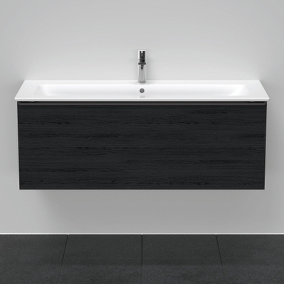 Duravit D-Neo wastafelonderkast 121x44x46.2cm 1 lade Eiken (zwart) Mat